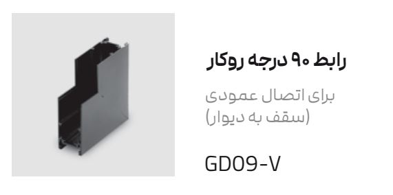 رابط ریل مگنتی روکار دیوار به سقف